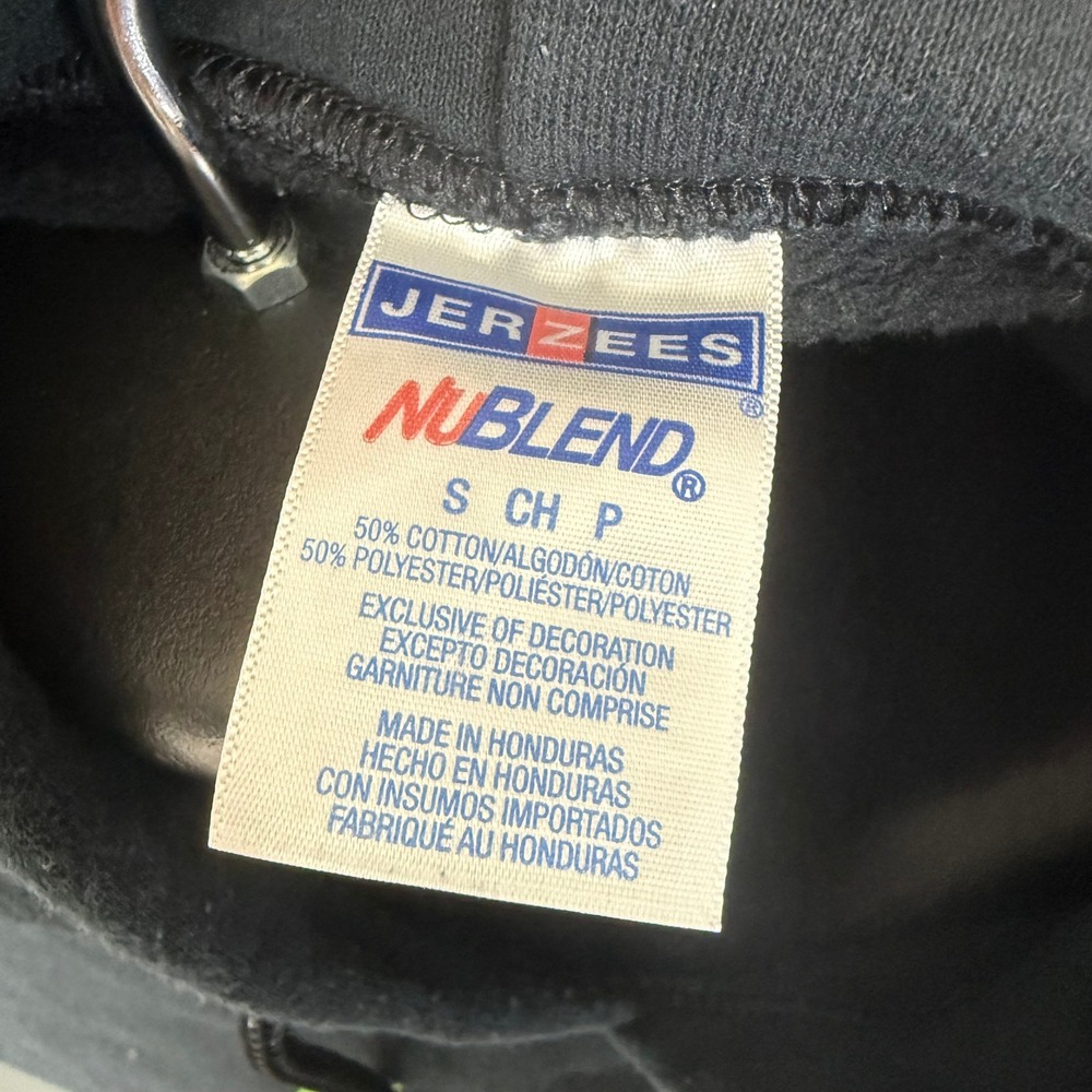 VTG Jerzees Men's Yellowstone National Park Graphic Pullover Hoodie Black Small - Picture 3 of 4